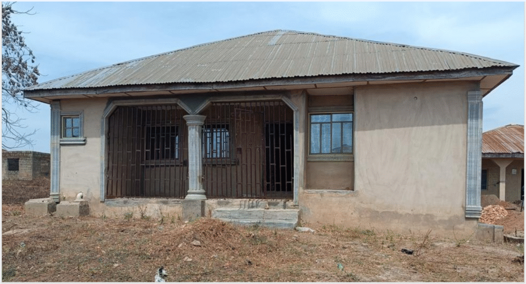 Unpainted house