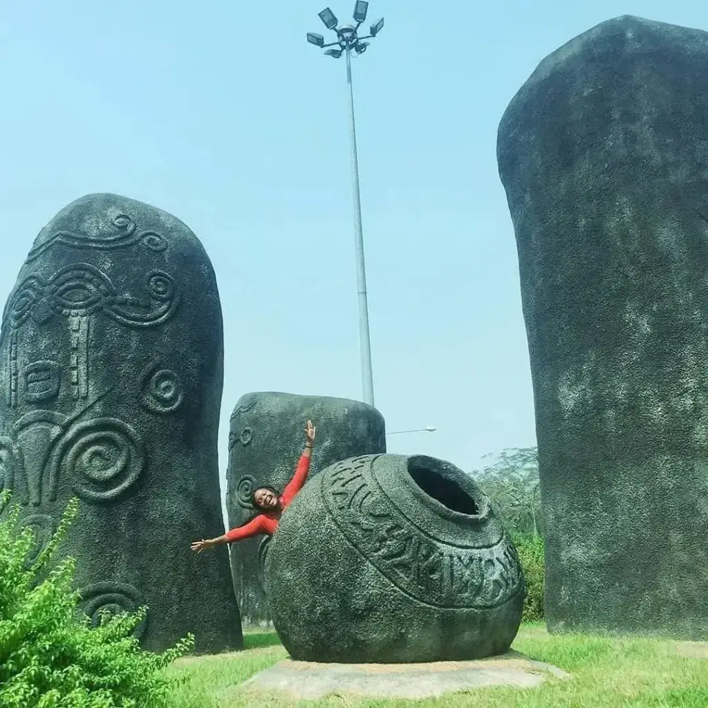 Alok Ikom Monolith showcasing traditional architecture in Nigeria 
