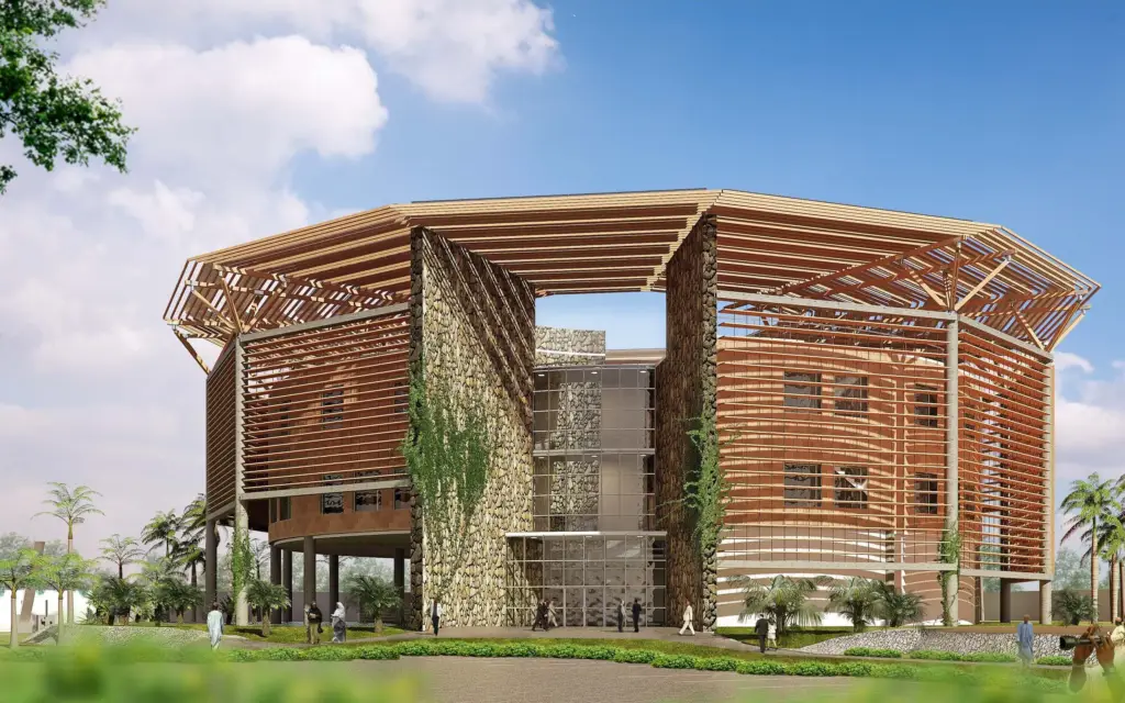 Modern sustainable commercial office building 
