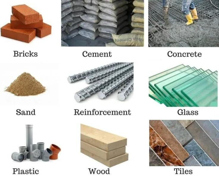 Pile of building materials 
